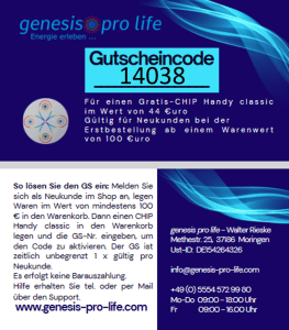 Gutschein 
GENESIS PRO LIFE