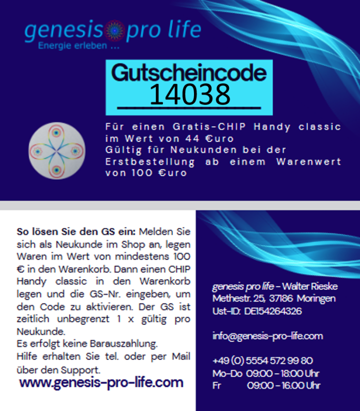 Gutschein GENESIS PRO LIFE
